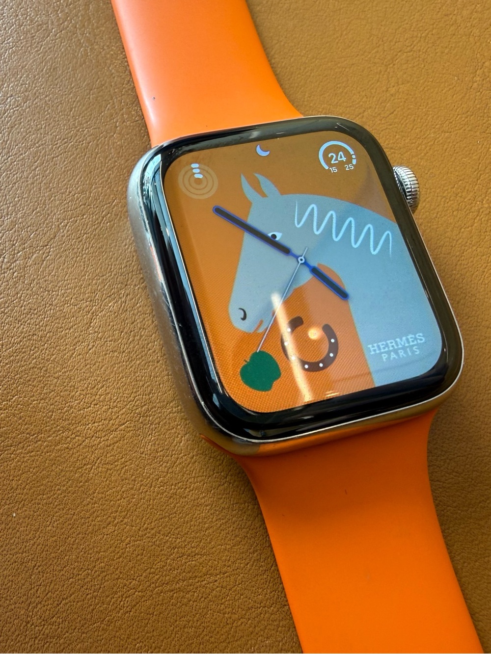Hermes Apple Watch with Orange Hermes Strap (Series 4)